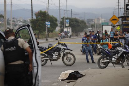 Dentro de este saco de color negro fueron hallados dos torsos.