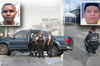 Jorge Jimmy Angulo Landázuri viajaba en esta camioneta acompañado de una menor de edad cuando lo balearon.  Josué Johnny Espinoza Valdivieso fue asesinado en Unión de Bananeros.