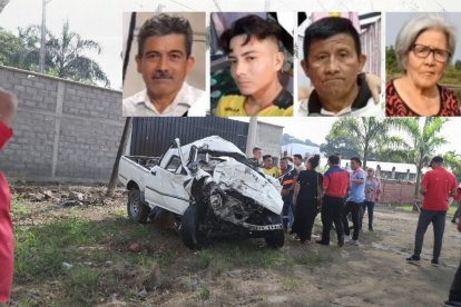 Los cuatro fallecidos se movilizaban en una camioneta blanca.