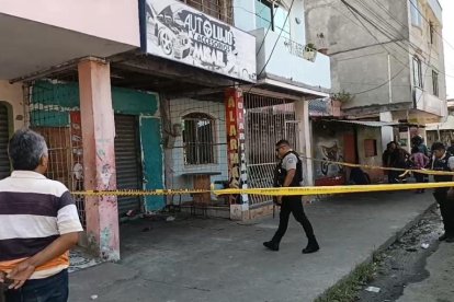 El punto de uno de los asesinatos en el centro de Esmeraldas.