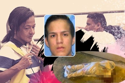 Familiares de Luis Fernando Solórzano Apolinario (círculo) llegaron a la morgue para retirar su cadáver. Estaban consternados.