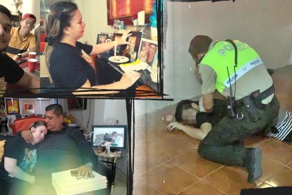 Todos los días, a las 19:00, Audry pita prende una vela en el altar formado con las fotos de su hijo.