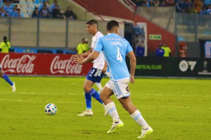 José Francisco Cevallos marco el tanto del triunfo de Emelec ante Sporting Cristal, en la ida por el repechaje de la Copa Sudamericana.