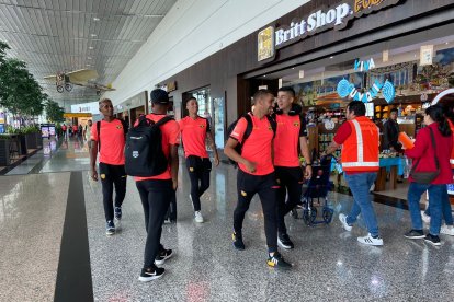 Los jugadores de Barcelona dejaron Guayaquil este domingo 16 de julio.