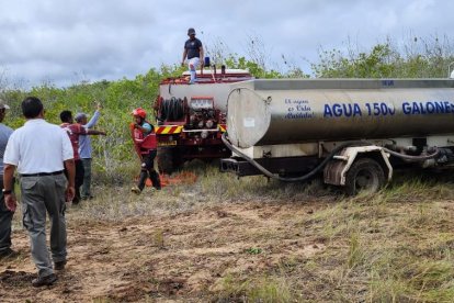 Media hectárea de una isla de Galápagos sufrió un incendio.