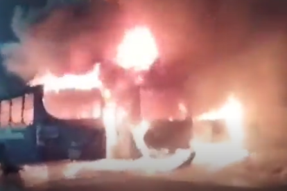 Cinco son las unidades afectadas por el incendio.