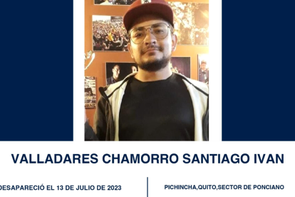 Santiago Valladares sigue desaparecido.