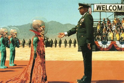 Gráfico referencial de un posible contacto con extraterrestres.