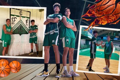 Los ecuatorianos Juan Fernando Toledo y Paulo Salazar, jugadores de ferro carril oeste de argentina,