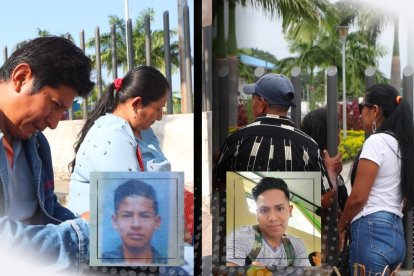 Los restos de Edwin Gustavo Guamán Vásquez fueron retirados por sus parientes. Los familiares de Allan de la Cruz llegaron desde Santa Elena para reconocer su cuerpo.
