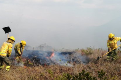 Un total de 22 personas, entre efectivos y comuneros, se encuentran actualmente en el sector.