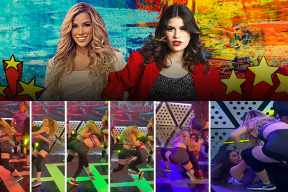 En la secuencia del video se ve el  encontronazo entre Joshi Lucero y Tábata Alvarado.