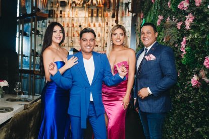 Nathalie Carvajal, Christian Castillo, La Suka y Carlos José Matamoros, cuando el programa cumplió un año y todo era felicidad