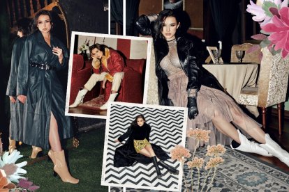 El cuero es una excelente opción cuando tienes un evento elegante y quieres aportarle un toque más fuerte. Ponte guantes.