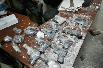 Evidencias halladas en las oficinas del SNAI