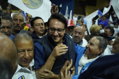 Villavicencio durante el último mitin donde fue asesinado.