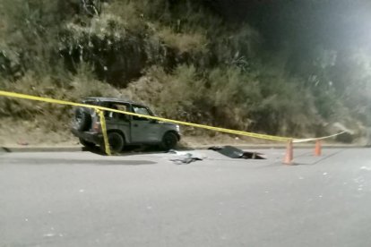 El auto implicado en el accidente.