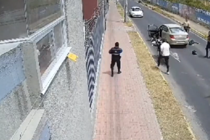 El momento de la detención, en Llano Grande, registrado en video.