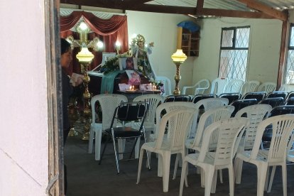 Esteban fue velado en una casa comunal, a pocos metros del sitio del suceso.