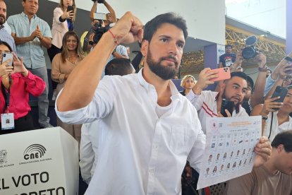 Jan Topic, tras ir a votar.