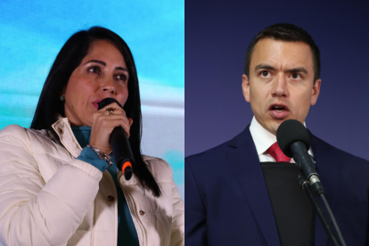 Luisa González y Daniel Noboa.