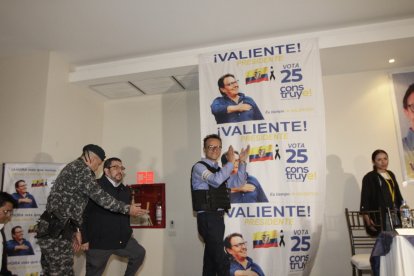 Christian Zurita, tras conocer los resultados de las elecciones.