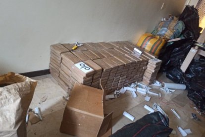 En este inmueble fue hallado el cargamento del estupefaciente.