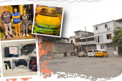 En este parqueadero de El Recreo (Durán) tenían a la joven apuntada con un arma.