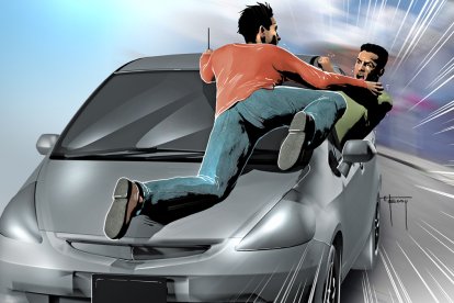 El 22 de agosto de 2023, un hombre víctima de delincuentes se aferró a su vehículo con el objetivo de recuperar sus pertenencias.