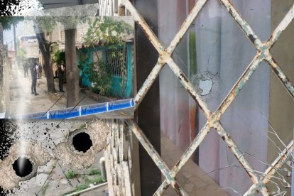 Los proyectiles también  impactaron los vidrios de la ventana de la casa donde desde hace un mes residían la niña, sus padres y hermanita.