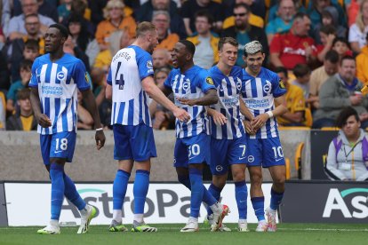 Pervis Estupiñán marcó su primer gol de la temporada la jornada pasada que golearon a Wolverhampton.
