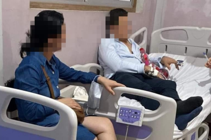 Los funcionarios tuvieron que ser atendidos con sueros.