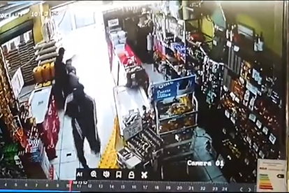 El momento del atraco.