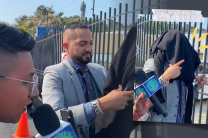 Santiago Castro le hizo el feo al reportero Luis Conforme.