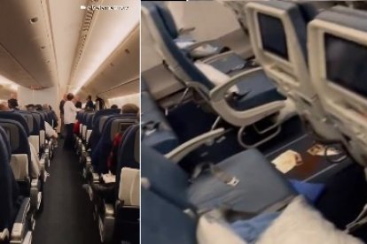 Un avión de Delta Airlines, escenario de una incómoda experiencia.