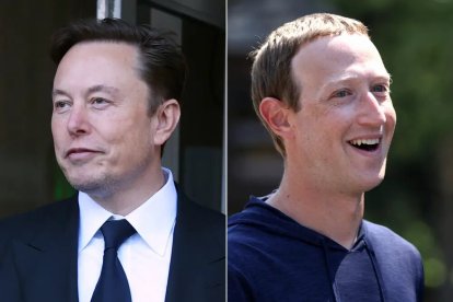 Elon Musk (izquierda) y Mark Zuckerberg (derecha)
