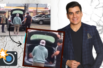 Momentos en los que Isaac escapa en la cajuela de su carro.