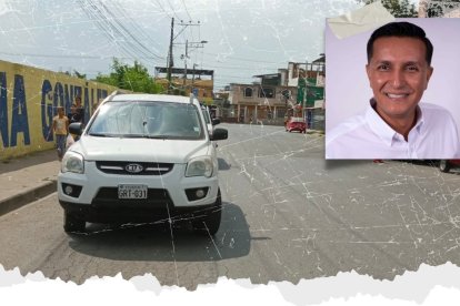 Bolívar Vera Peralta iba a bordo de este vehículo blanco cuando fue secuestrado.