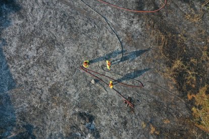Toma aérea de uno de los flagelos