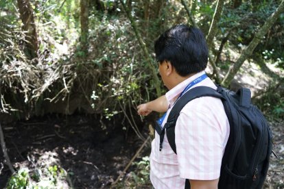 En el parque Guangüiltagua continuaban las pericias del caso de Letty Cando.