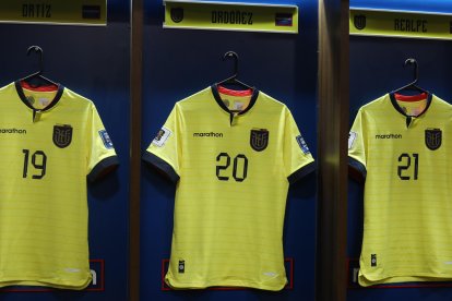 El camerino está listo para los jugadores de Ecuador.
