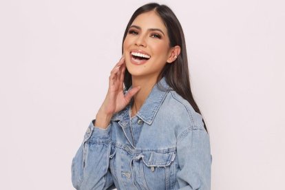 Pamela Sambrano volvió a sus inicios en la pantalla, como presentadora invitada en el canal del cerro.