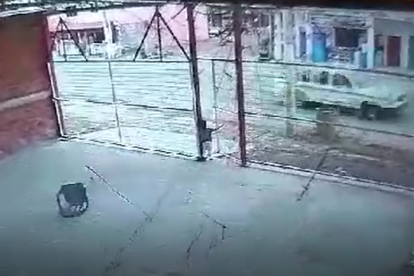 Un video de seguridad captó el momento de la desaparición.