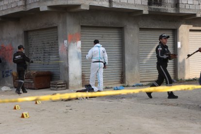 Tendido quedó el cuerpo del reciclador asesinado.