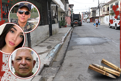 Los cuerpos de las víctimas quedaron sobre la vereda y la calzada.