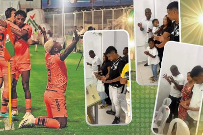 Gabriel Cortez en la iglesia Renacer, donde ora y canta en familia.