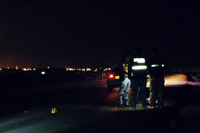 La Policía llegó al sitio, la 'nueva Perimetral', para su trabajo.