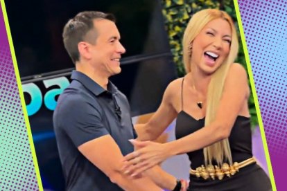 Jasú Montero lo puso a cantar al candidato presidencial Daniel Noboa.