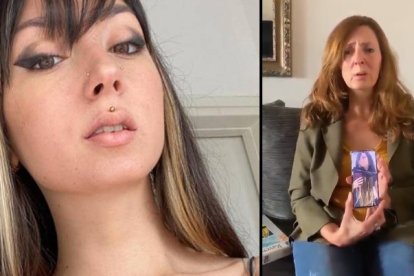 Shani Louk, joven alemana asesinada y su madre.