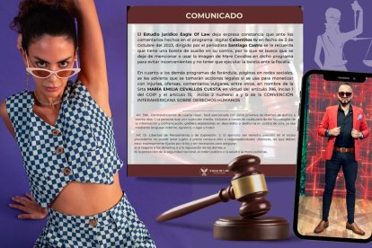 La actriz Mare  Cevallos tiene una boleta de auxilio en contra del presentador  Santiago Castro, de ahí que el comunicado actual sea un recordatorio.